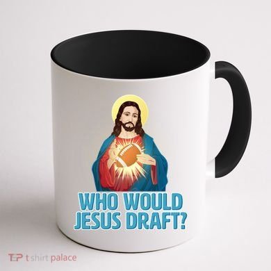 Who Would Jesus Draft1 Coffee Mug back