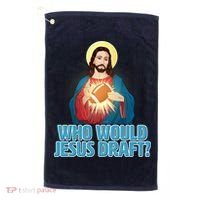 Who Would Jesus Draft1 Golf Towel thumb 0