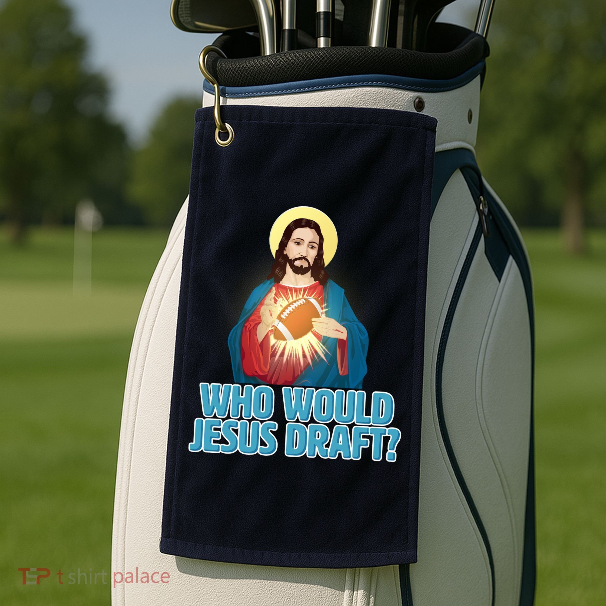Who Would Jesus Draft1 Golf Towel