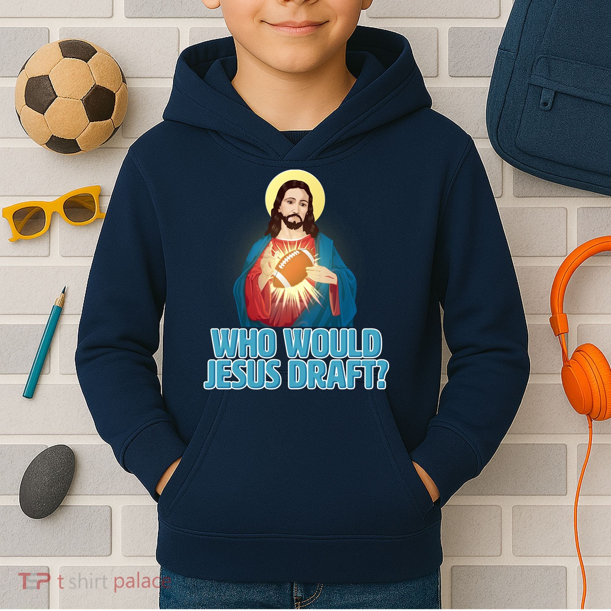 Who Would Jesus Draft1 Kids Hoodie