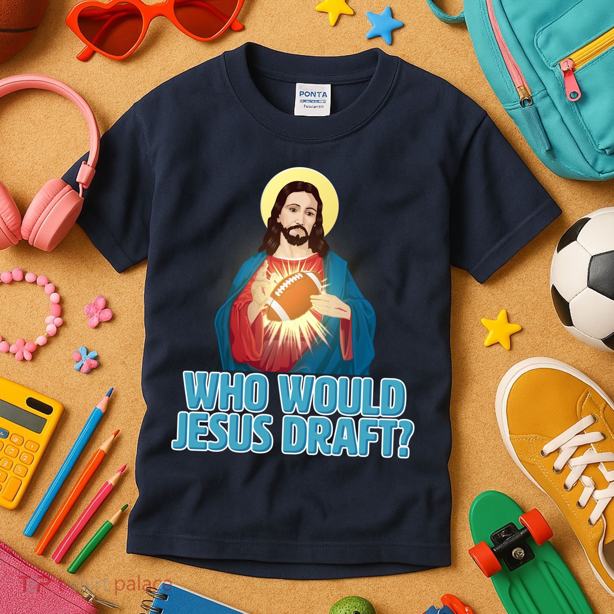 Who Would Jesus Draft1 Kids T-Shirt
