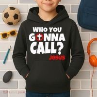 Who You Gonna Call? Jesus Busters Kids Hoodie thumb 2