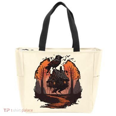 Walking House On Chicken Legs Slavic Folklore Baba Yaga Tote Bag
