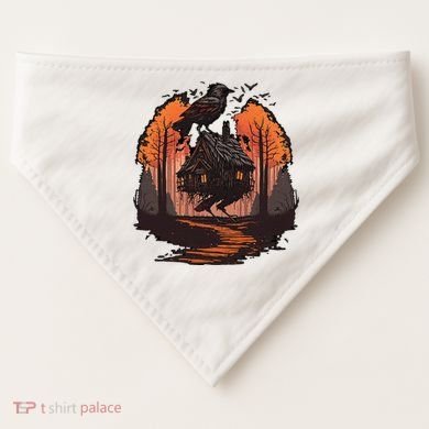 Walking House On Chicken Legs Slavic Folklore Baba Yaga USA-Made Doggie Bandana