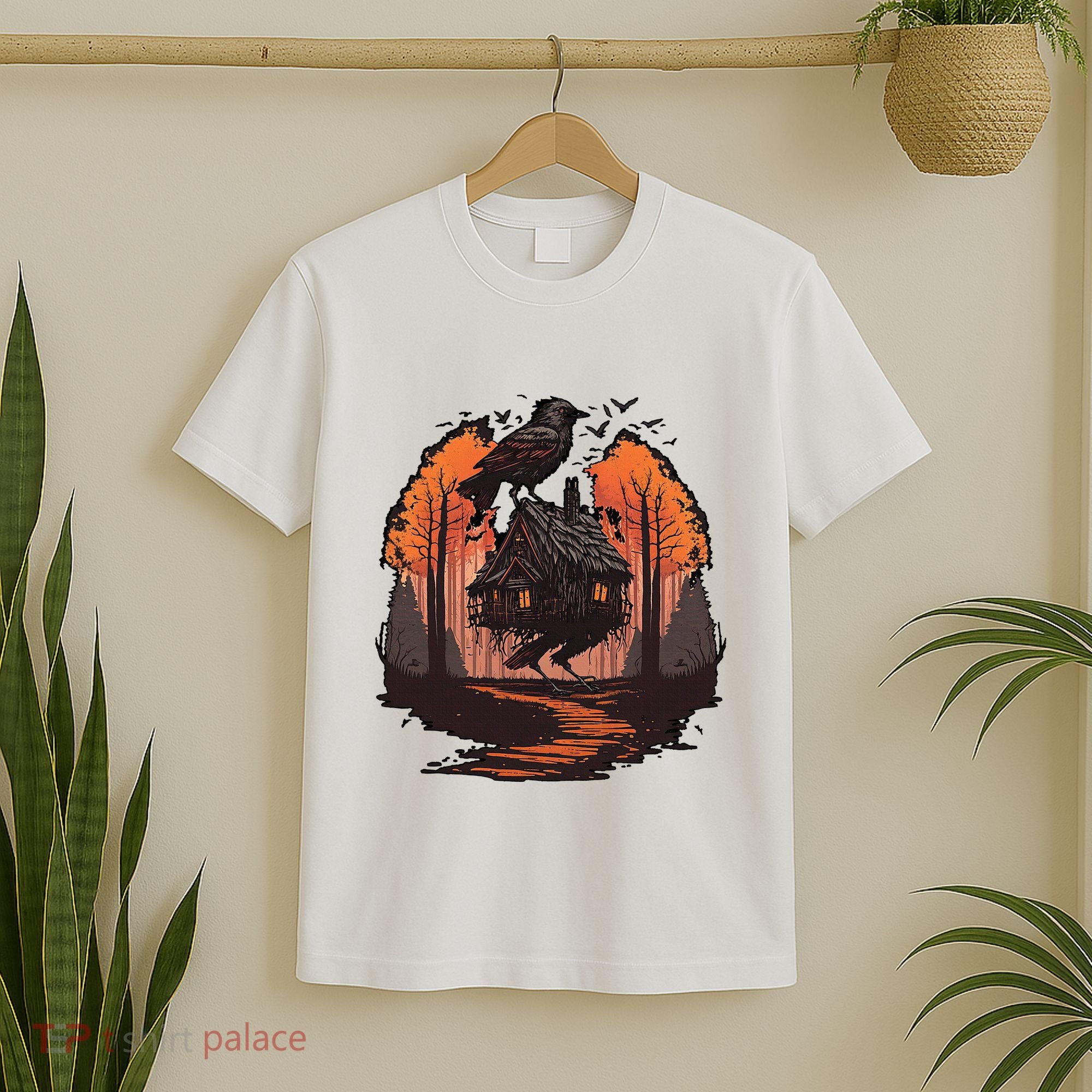 Walking House On Chicken Legs Slavic Folklore Baba Yaga T-Shirt