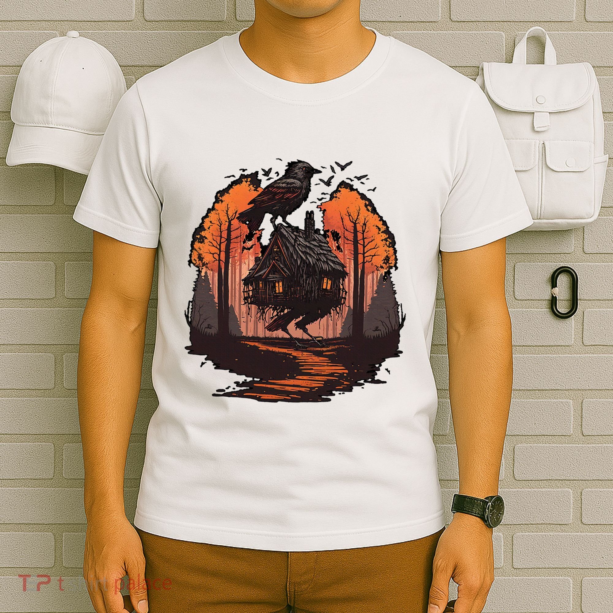Walking House On Chicken Legs Slavic Folklore Baba Yaga T-Shirt