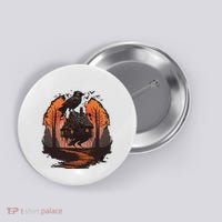 Walking House On Chicken Legs Slavic Folklore Baba Yaga Button thumb 0