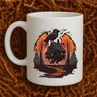 Walking House On Chicken Legs Slavic Folklore Baba Yaga Coffee Mug thumb 2