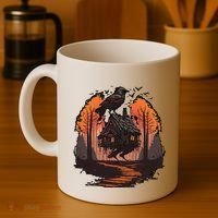 Walking House On Chicken Legs Slavic Folklore Baba Yaga Coffee Mug thumb 4