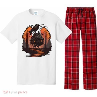 Walking House On Chicken Legs Slavic Folklore Baba Yaga Pajama Set