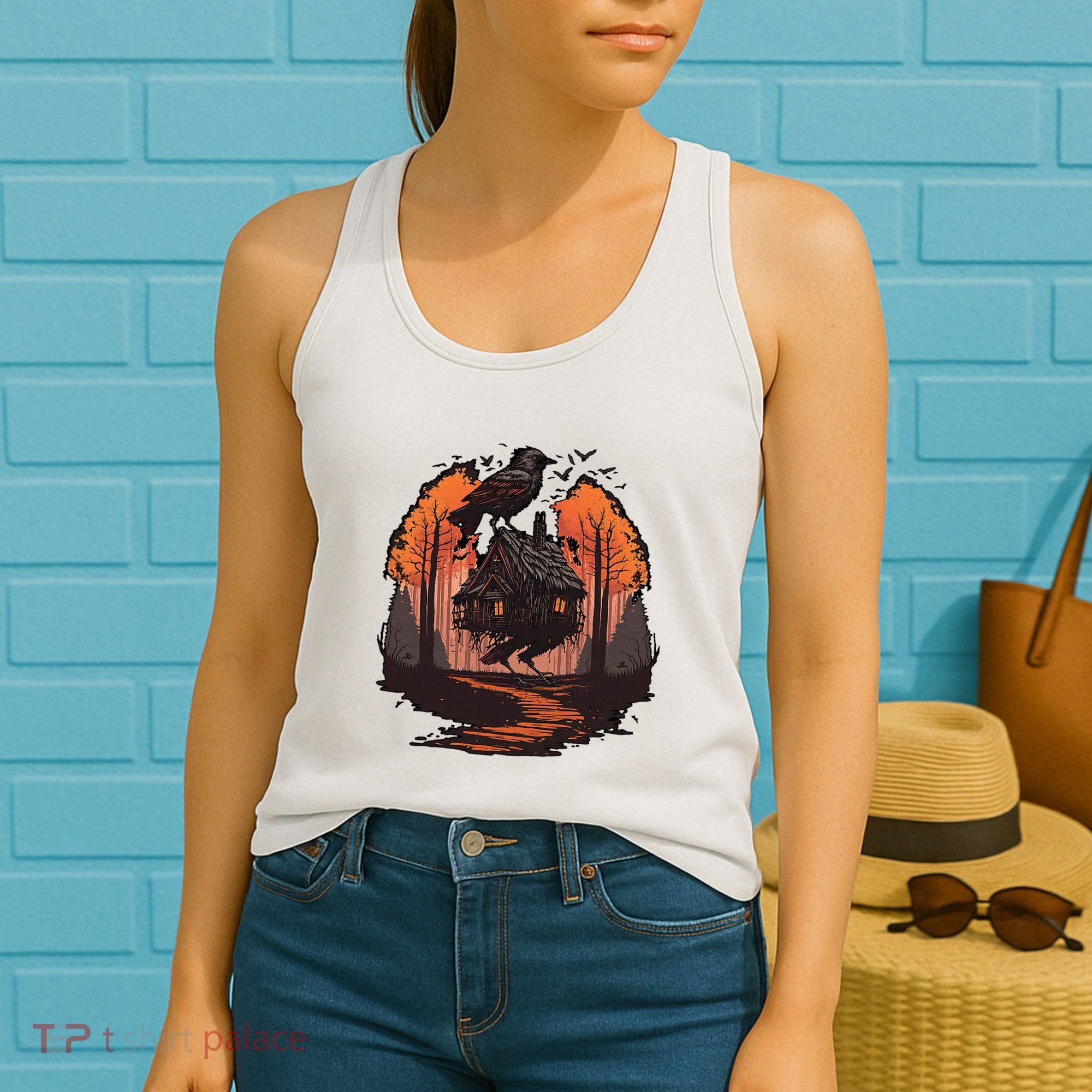Walking House On Chicken Legs Slavic Folklore Baba Yaga Women's Tank Top