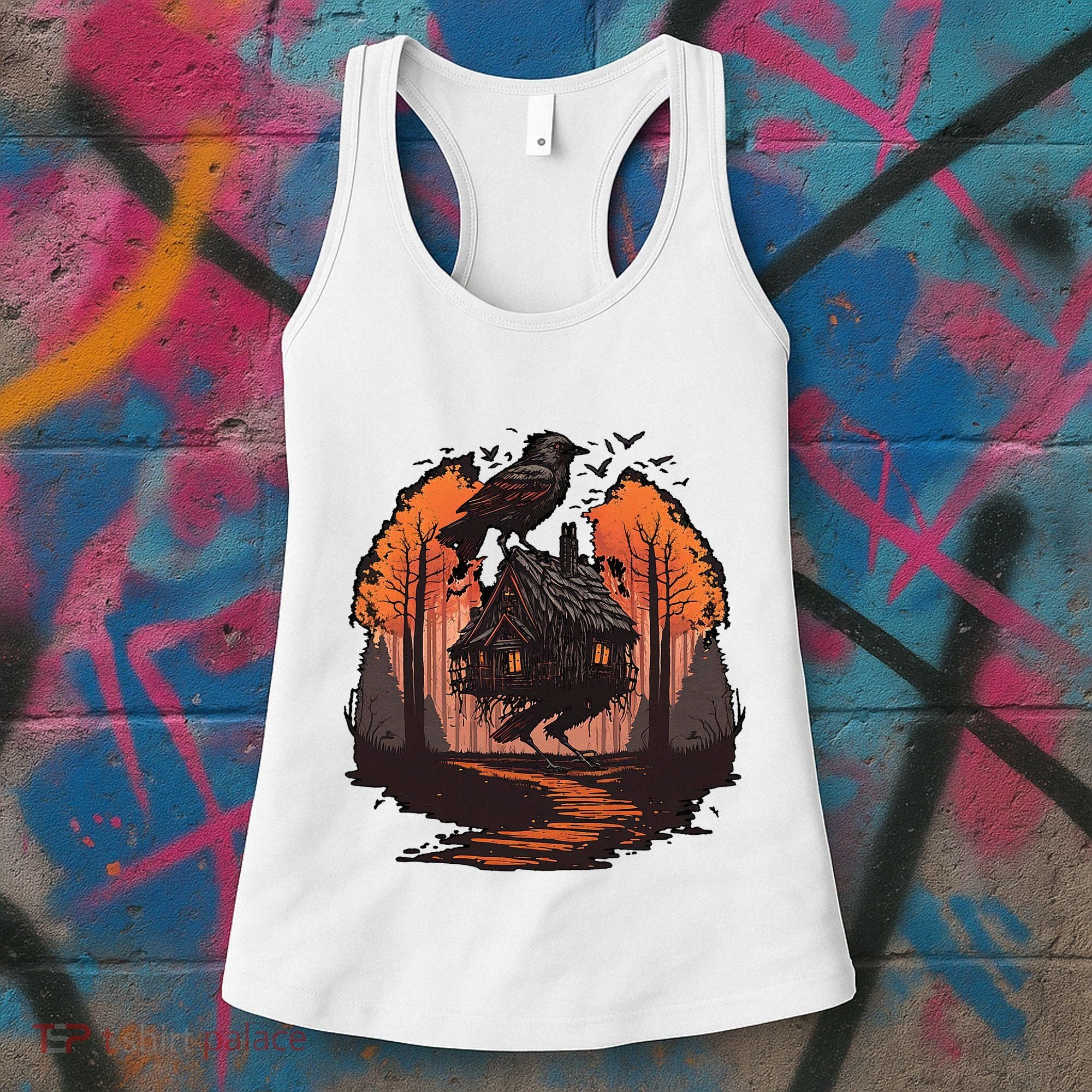 Walking House On Chicken Legs Slavic Folklore Baba Yaga Women's Tank Top
