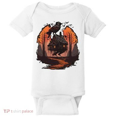 Walking House On Chicken Legs Slavic Folklore Baba Yaga Baby Bodysuit