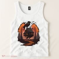 Walking House On Chicken Legs Slavic Folklore Baba Yaga Tank Top thumb 2