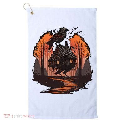 Walking House On Chicken Legs Slavic Folklore Baba Yaga Golf Towel