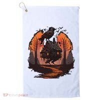 Walking House On Chicken Legs Slavic Folklore Baba Yaga Golf Towel thumb 0