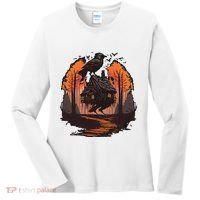 Walking House On Chicken Legs Slavic Folklore Baba Yaga Women's Long Sleeve Shirt thumb 0