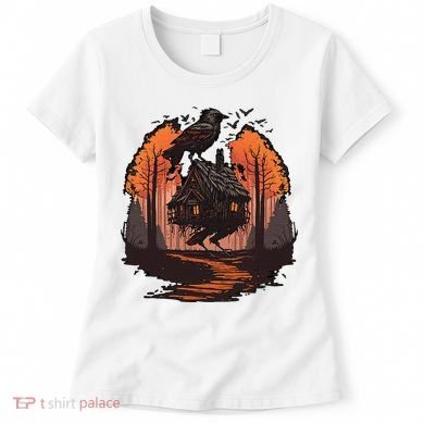 Walking House On Chicken Legs Slavic Folklore Baba Yaga Women's T-Shirt