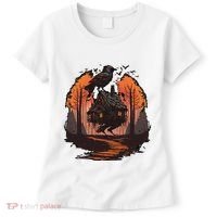 Walking House On Chicken Legs Slavic Folklore Baba Yaga Women's T-Shirt thumb 0