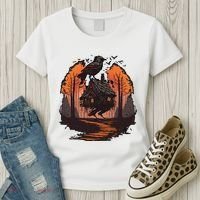 Walking House On Chicken Legs Slavic Folklore Baba Yaga Women's T-Shirt thumb 3