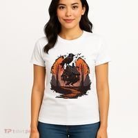 Walking House On Chicken Legs Slavic Folklore Baba Yaga Women's T-Shirt thumb 4