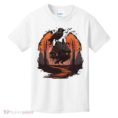 Walking House On Chicken Legs Slavic Folklore Baba Yaga Kids T-Shirt
