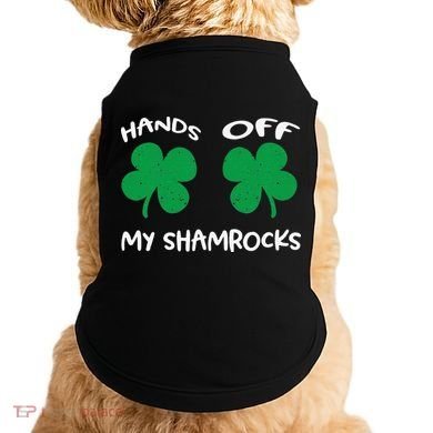 Womens Hands OFF My Shamrocks St. Patrick's Day Celebration Doggie Tank
