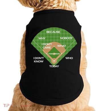 Who's on First Baseball Diamond Fielding Card Doggie Tank