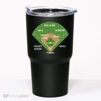 Who's on First Baseball Diamond Fielding Card Tumbler thumb 0