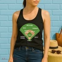 Who's on First Baseball Diamond Fielding Card Women's Tank Top thumb 2