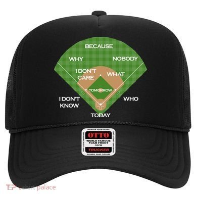 Who's on First Baseball Diamond Fielding Card Hat