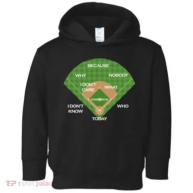 Who's on First Baseball Diamond Fielding Card Toddler Hoodie