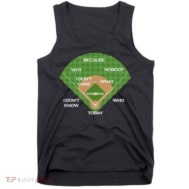 Who's on First Baseball Diamond Fielding Card Tank Top