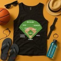 Who's on First Baseball Diamond Fielding Card Tank Top thumb 4