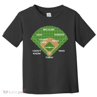 Who's on First Baseball Diamond Fielding Card Toddler T-Shirt