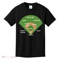 Who's on First Baseball Diamond Fielding Card Kids T-Shirt thumb 0