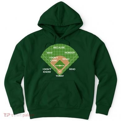 Who's on First Baseball Diamond Fielding Card Hoodie