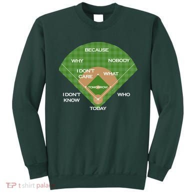 Who's on First Baseball Diamond Fielding Card Sweatshirt