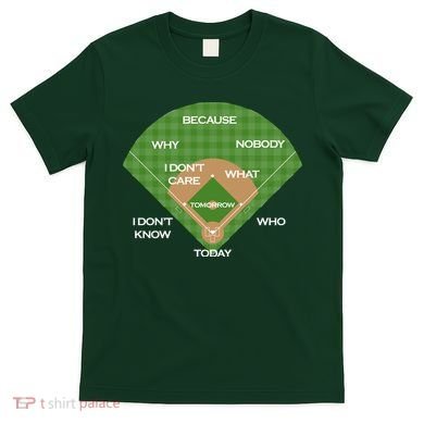 Who's on First Baseball Diamond Fielding Card T-Shirt