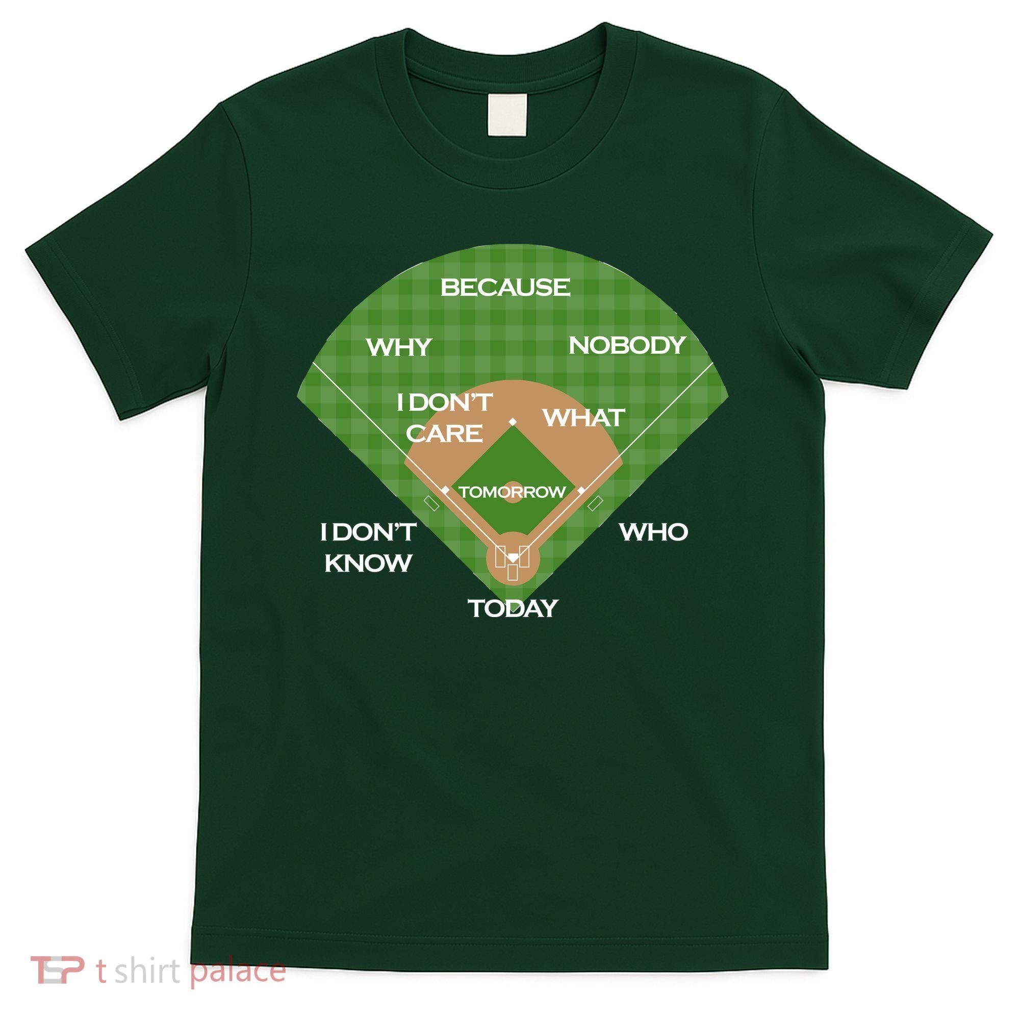 Who's on First Baseball Diamond Fielding Card T-Shirt