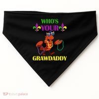 Who's Your Grawdaddy Funny Mardi Gras USA-Made Doggie Bandana thumb 0