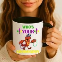 Who's Your Grawdaddy Funny Mardi Gras Coffee Mug thumb 3