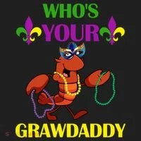 Who's Your Grawdaddy Funny Mardi Gras Beanie thumb 2