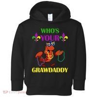 Who's Your Grawdaddy Funny Mardi Gras Toddler Hoodie thumb 0