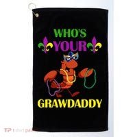 Who's Your Grawdaddy Funny Mardi Gras Golf Towel thumb 0
