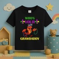 Who's Your Grawdaddy Funny Mardi Gras Toddler T-Shirt thumb 3