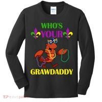 Who's Your Grawdaddy Funny Mardi Gras Kids Long Sleeve Shirt thumb 0