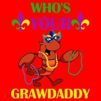 Who's Your Grawdaddy Funny Mardi Gras Santa Hat thumb 1