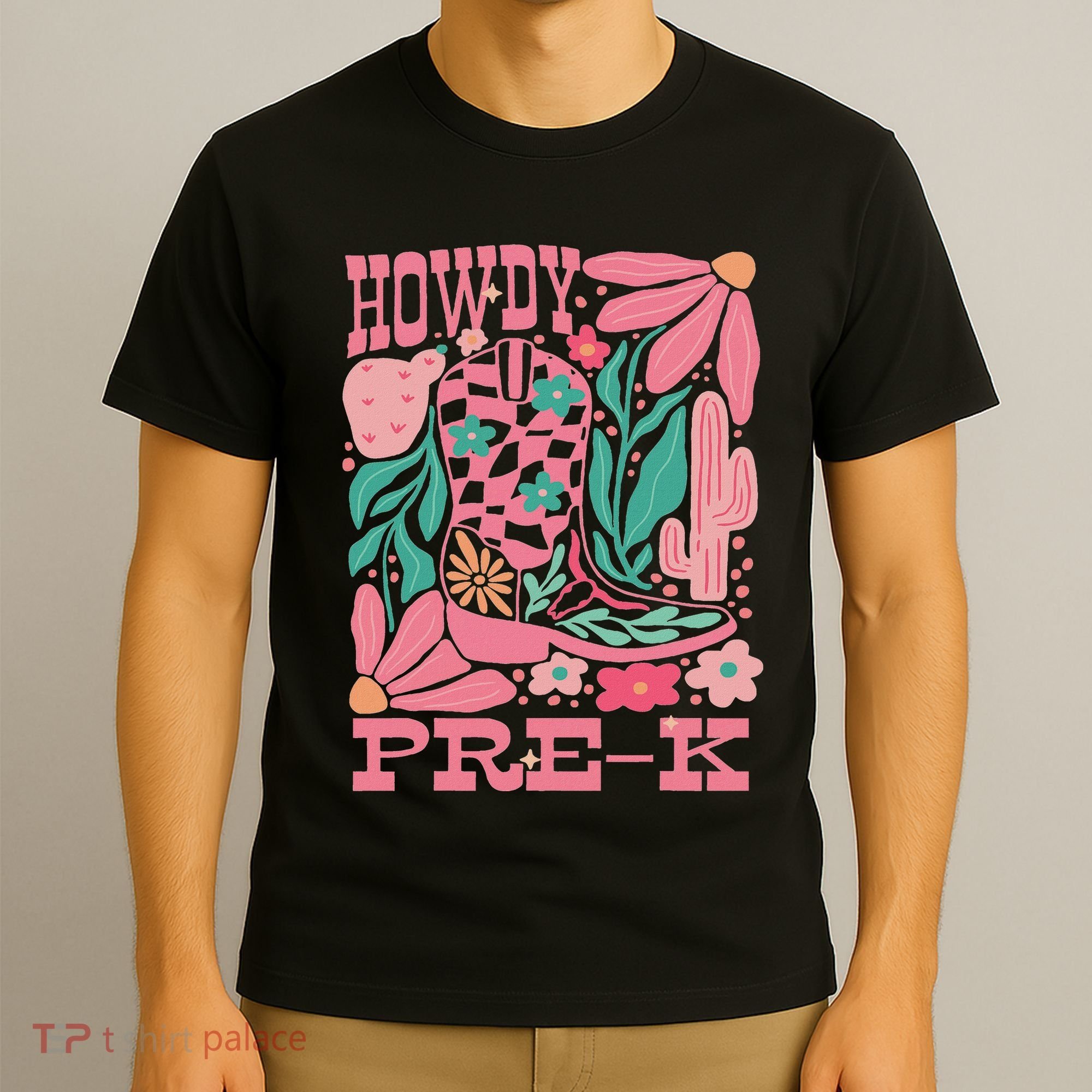 Western Howdy Pre K Back To School Preschool Teacher T-Shirt