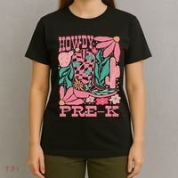 Western Howdy Pre K Back To School Preschool Teacher T-Shirt thumb 4
